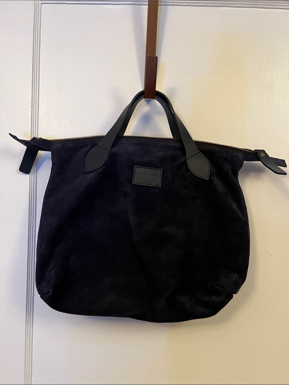 Parker Thatch NAVY Suede Charlie Handbag - Picture 2 of 13